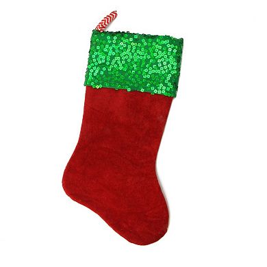 Northlight 19-Inch Chevron Sequin Christmas Stocking