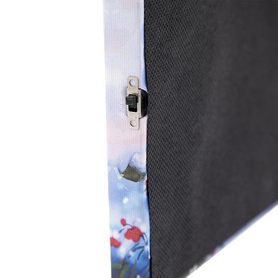 Northlight 15.75-Inch LED Lighted Snowman with Lantern Canvas Wall Art