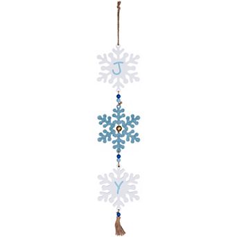 Northlight 26-inch Glittered Joy Snowflakes Wall Decor