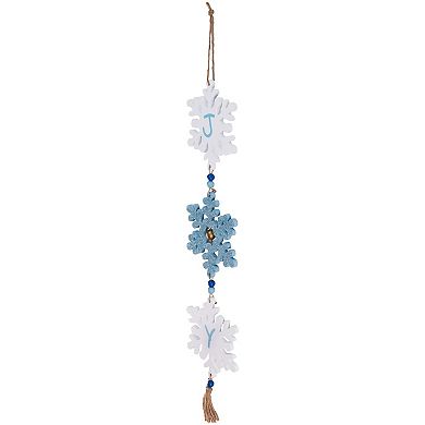 Northlight 26-inch Glittered Joy Snowflakes Wall Decor