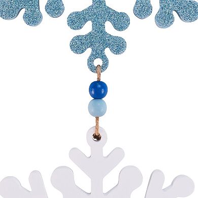 Northlight 26-inch Glittered Joy Snowflakes Wall Decor