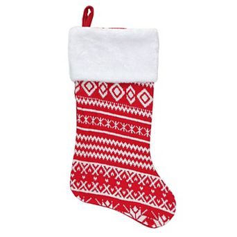 Northlight Rustic Lodge Knit Christmas Stocking with Cuff