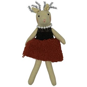 Northlight 5.5-Inch Sitting Reindeer Girl Christmas Figure Table Decor