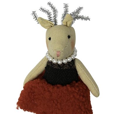 Northlight 5.5-Inch Sitting Reindeer Girl Christmas Figure Table Decor