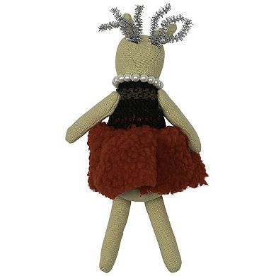 Northlight 5.5-Inch Sitting Reindeer Girl Christmas Figure Table Decor