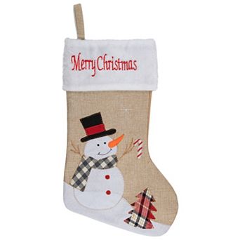 Northlight Merry Christmas Snowman Christmas Stocking