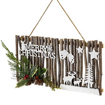 Northlight 16-inch Rustic Merry Christmas Wall Decor