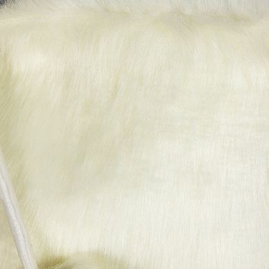 Northlight 20.5-Inch Faux Fur Christmas Stocking with Pom Poms