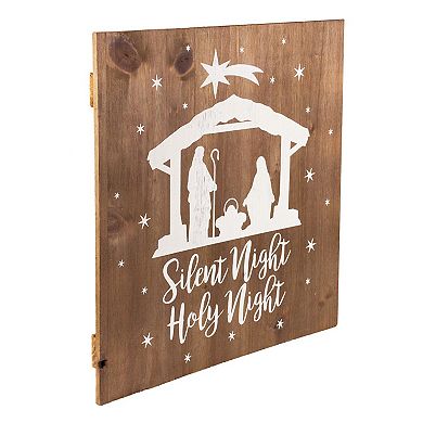 Northlight 16-Inch Square Nativity Scene Wooden Wall Decor