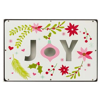 Northlight 12-inch Wood & Metal Joy Wall Decor