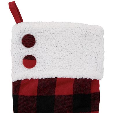 Northlight Rustic Buffalo Plaid Christmas Stocking