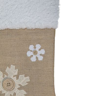Northlight Snowflake Embroidered Christmas Stocking