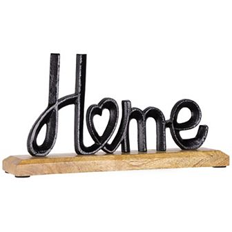 Northlight 12 Inch Metal Home with Heart Sign Table Decor