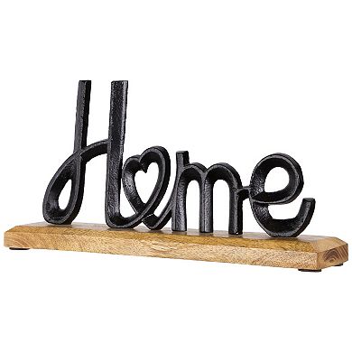 Northlight 12 Inch Metal Home with Heart Sign Table Decor