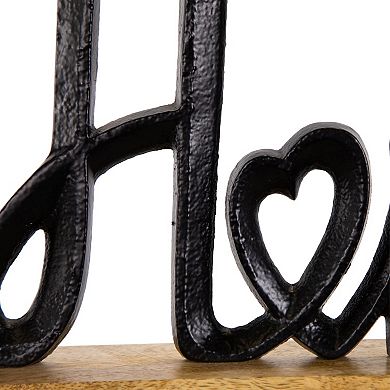 Northlight 12 Inch Metal Home with Heart Sign Table Decor