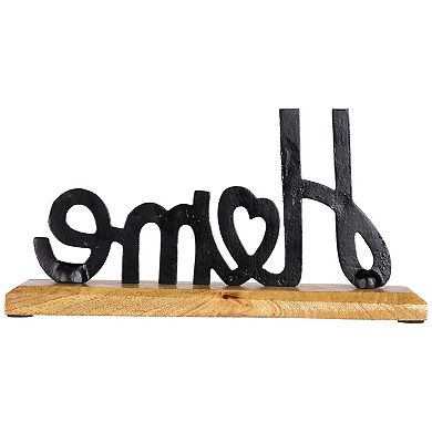 Northlight 12 Inch Metal Home with Heart Sign Table Decor