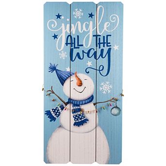 Northlight 23.5 Inch Jingle All The Way Wooden Wall Decor Sign