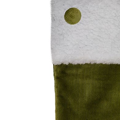 Northlight 20.5-Inch Corduroy Christmas Stocking