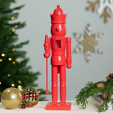 Northlight 15-Inch Nutcracker King with Crown & Scepter Standing Figure