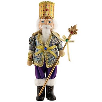 Northlight 16-Inch Nutcracker with Jeweled Scepter Figurine Table Decor