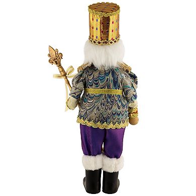 Northlight 16-Inch Nutcracker with Jeweled Scepter Figurine Table Decor