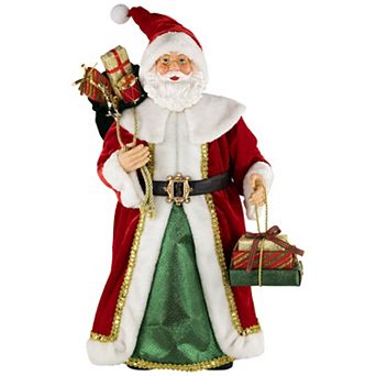 Northlight 24-Inch Nordic Style Santa Claus with Gifts Christmas Figure