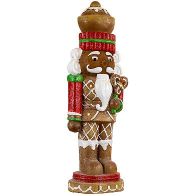 Northlight 25.5-Inch LED Lighted Gingerbread Nutcracker Figurine Table Decor