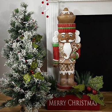 Northlight 25.5-Inch LED Lighted Gingerbread Nutcracker Figurine Table Decor
