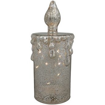 Northlight 8.75-Inch LED Lighted Dripping Mercury Candle Decoration