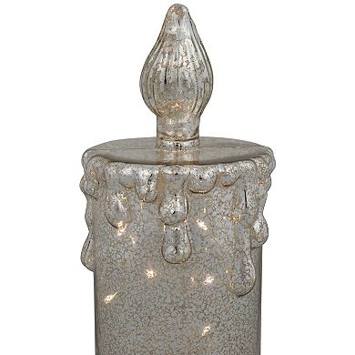 Northlight 8.75-Inch LED Lighted Dripping Mercury Candle Decoration