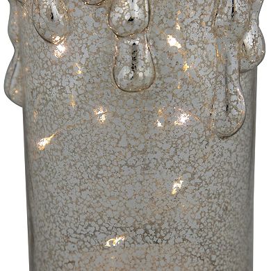 Northlight 8.75-Inch LED Lighted Dripping Mercury Candle Decoration