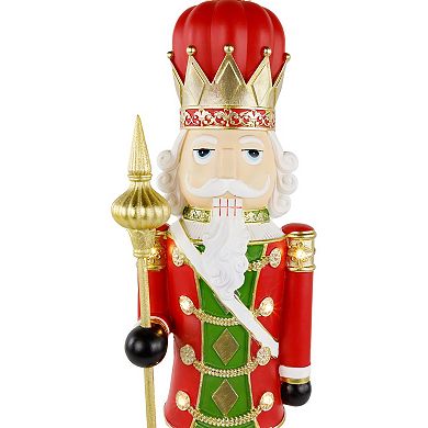 Northlight 22-Inch Nutcracker Figurine with Scepter Table Decor