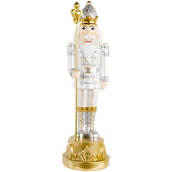 Northlight 13.5-Inch Christmas Nutcracker with Staff Table Decor