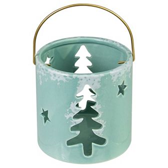 Northlight 4.25-Inch Pine Tree & Star Cutout Tea Light Candle Holder
