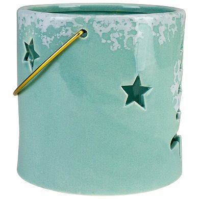 Northlight 4.25-Inch Pine Tree & Star Cutout Tea Light Candle Holder