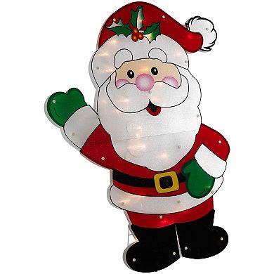 Northlight 30.5-Inch Lighted 2D Santa Claus Outdoor Christmas Decoration