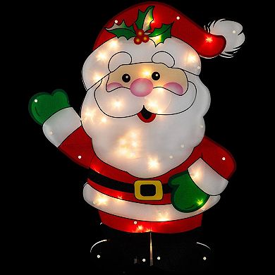 Northlight 30.5-Inch Lighted 2D Santa Claus Outdoor Christmas Decoration