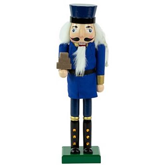 Northlight Wooden Mail Carrier Nutcracker Figurine 14-Inch Table Decor