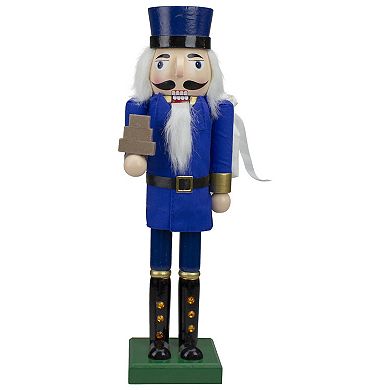 Northlight Wooden Mail Carrier Nutcracker Figurine 14-Inch Table Decor