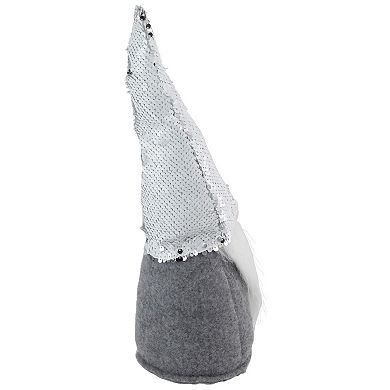 Northlight 14-Inch Standing Christmas Gnome with Flip Sequin Hat Floor Decor