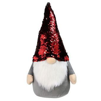 Northlight 18-Inch Gnome with Flip Sequin Hat Christmas Figure Floor Decor