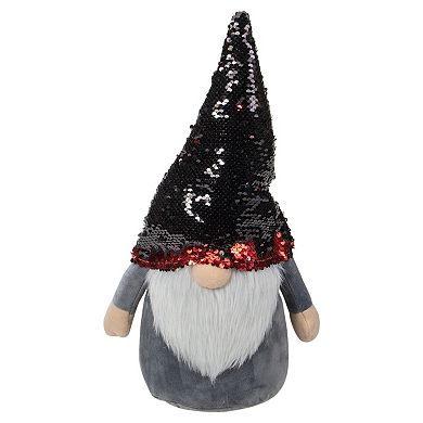 Northlight 18-Inch Gnome with Flip Sequin Hat Christmas Figure Floor Decor