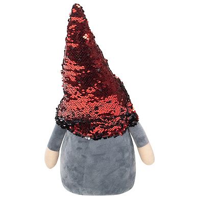 Northlight 18-Inch Gnome with Flip Sequin Hat Christmas Figure Floor Decor