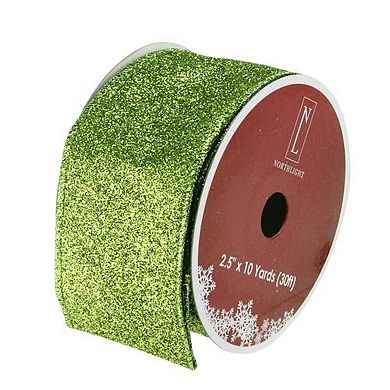 Northlight Shimmering Solid Wired Christmas Craft Ribbon - 2.5 Inches x 10 Yards