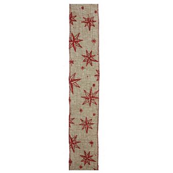 Northlight 12 pk Christmas Stars Wired Craft Ribbons - 2.5 in x 120 Yards
