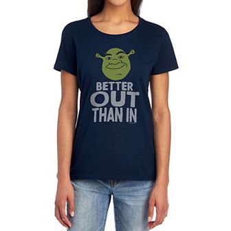 Juniors' Shrek Better Out Than In Graphic Tee
