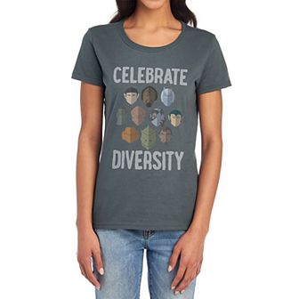 Juniors' Star Trek Celebrate Diversity Graphic Tee