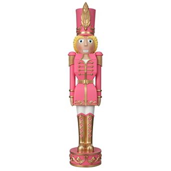 37 Inch Female Christmas Nutcracker Pink/Gold