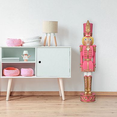 37 Inch Female Christmas Nutcracker Pink/Gold