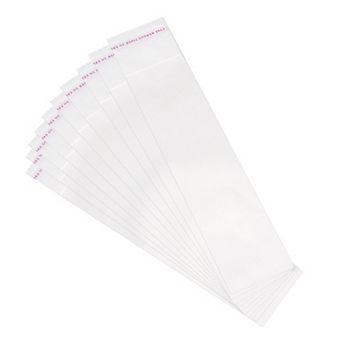 100 pc Clear Cello Bags, 4" x 12" Plastic Self Sealing OPP Cello Treat Bags Cello Poly Bags